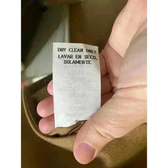 Vintage Sag Harbor 100% Wool Tan Blazer Jacket Women's Size 6 Petite Button - Picture 7 of 10